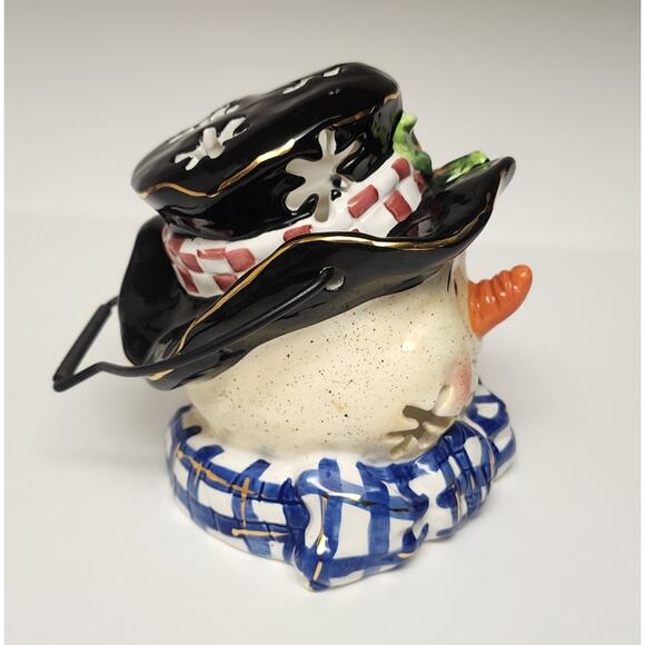 Metal Tealight Tall Snowman/ Variations Ceramic Tea Light Candle Holder - Picture 6 of 16